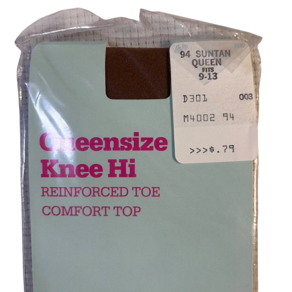 Montgomery Ward Lasting Comfort Knee High Hosiery 3 Pairs NIP Suntan Grey VTG